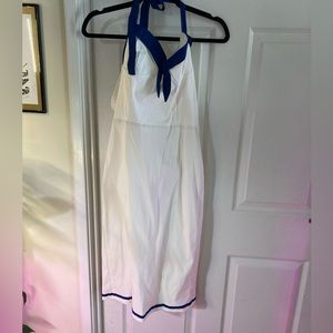 White Pinup Couture Halter Dress